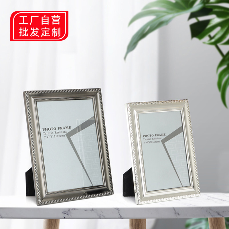 European style retro metal photo frame table 67 8 10 12 inch business license frame 16 inch a4 certificate frame hanging wall