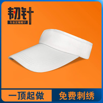 Custom spring and summer outdoor sports tennis hat no top shade sunscreen sun hat Korean version of the tide empty top hat custom