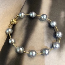 Guomao jewelry 18K gold bracelet female Japanese akoya natural sea water pearl round round hemp pearl bracelet