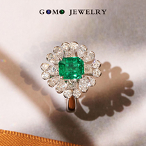 Solitary Commodity Spot Top Grade 18K Gold Platinum GRS Colombian Polar Microoil Woozo Mother Green Ring Pendant