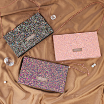 hojo eye shadow flash powder pearlescent waterproof Net red chain bag eye shadow plate ins Super Fire Unicorn cheap students