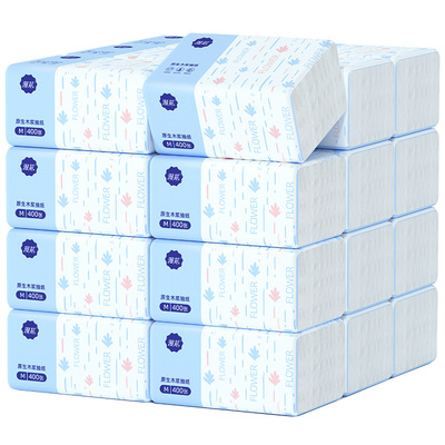 漫花原木加厚款大包抽纸整箱