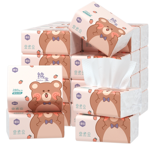 Manhua 400 sheets of paper napkins, whole box batch, small packs