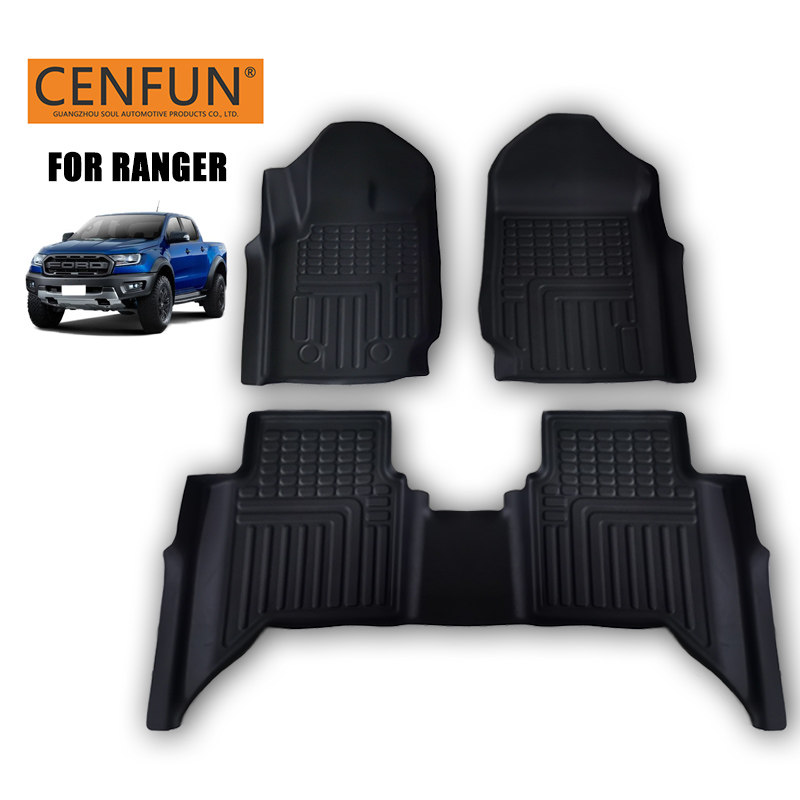 Applicable Ford RANGER Raptor Auto waterproof foot pad TPE environmentally-friendly rear carriage pad TPO trunk pad