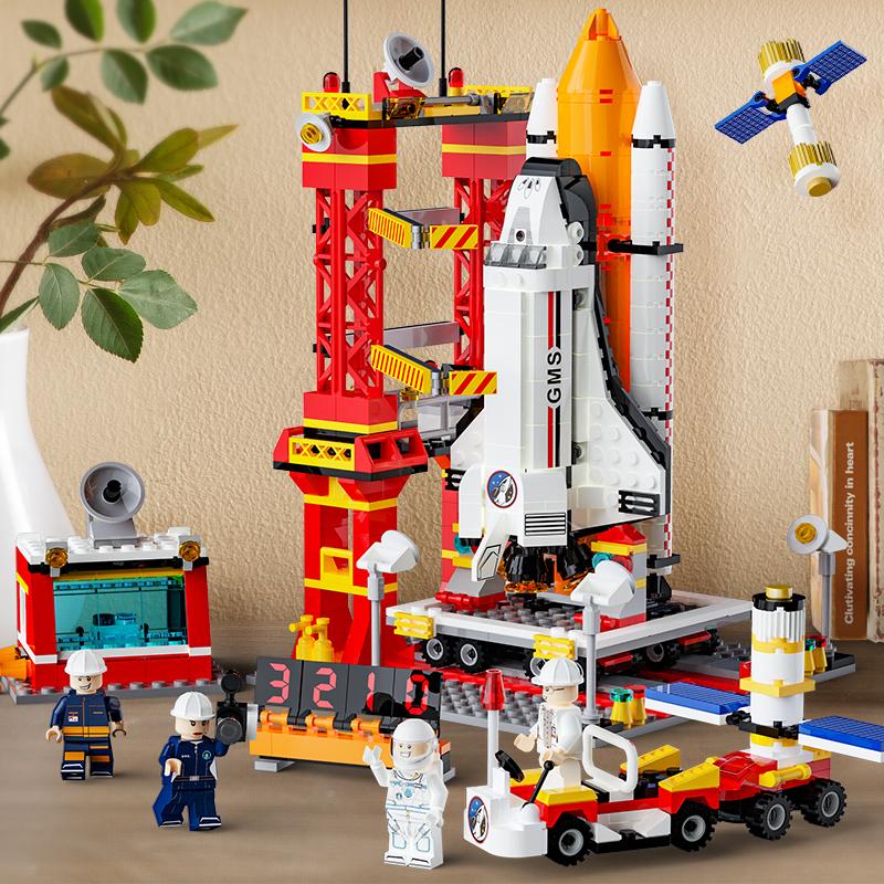 Compatible Lego building blocks space rocket Shenzhou 13 model children puzzle assembly toy male child small particles