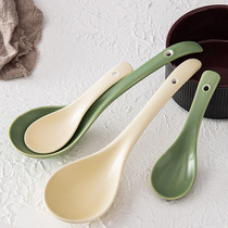 Crème nordique Vent Ceramic Spoon Home High Face Value Long Handle Home Big stock Soup spoon Scoop Spoon Spoon Spoon Spoon