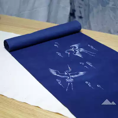 Wutu Wusheng authentic [Ruihe] Buyi batik hand embroidered plant blue dyed tea mat coaster