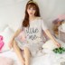 Ngủ váy cô gái mùa hè bông ngắn tay mỏng với ngực đệm Hàn Quốc phiên bản lỏng lẻo dễ thương con trai sinh viên có thể mặc bộ đồ ngủ. 