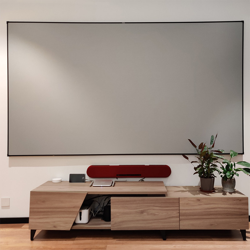 Special anti-light projector curtain for long focal projection in 4K hard screen without punch 4K hardscreen Home 100-inch picture frame wall-mounted curtain