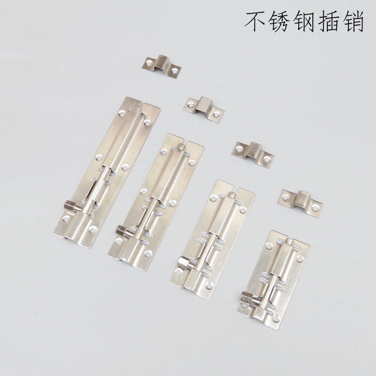 Stainless steel bolt, wooden door surface mounted bolt, door bolt, door bolt, stainless steel, widened and thickened, door bolt lock
