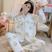 Yuezi Clothing Spring and Autumn Winter cotton postpartum thickening lactation air cotton pregnant women pajamas 8 maternal feeding 10 Months 9