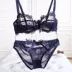 Quần lót nữ trong suốt Ren trong suốt Áo ngực cảm xúc Bộ bikini Phối cảnh Ba điểm Kích thước lớn Cám dỗ