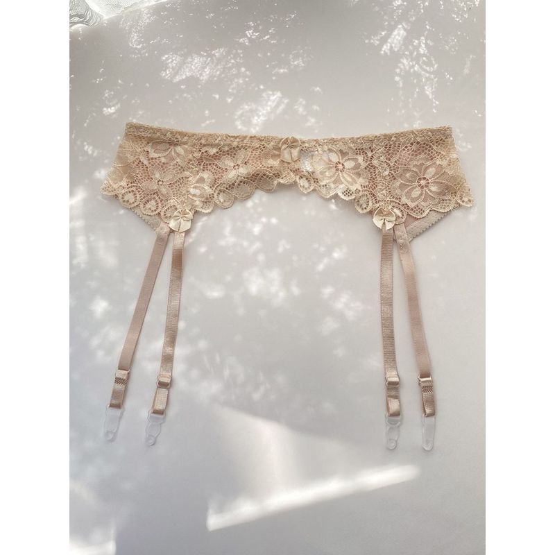 Skin-Colored Lace Garter Belt Adjustable Thigh-High Stockings Sexy Garter Clip Flesh-Colored Waist Garter Stockings Non-Slip for Women Skin-Colored Lace Garter Belt Adjustable Thigh-High Stockings Sexy Garter Clip Flesh-Colored Waist Garter Stockings Non-Slip for Women