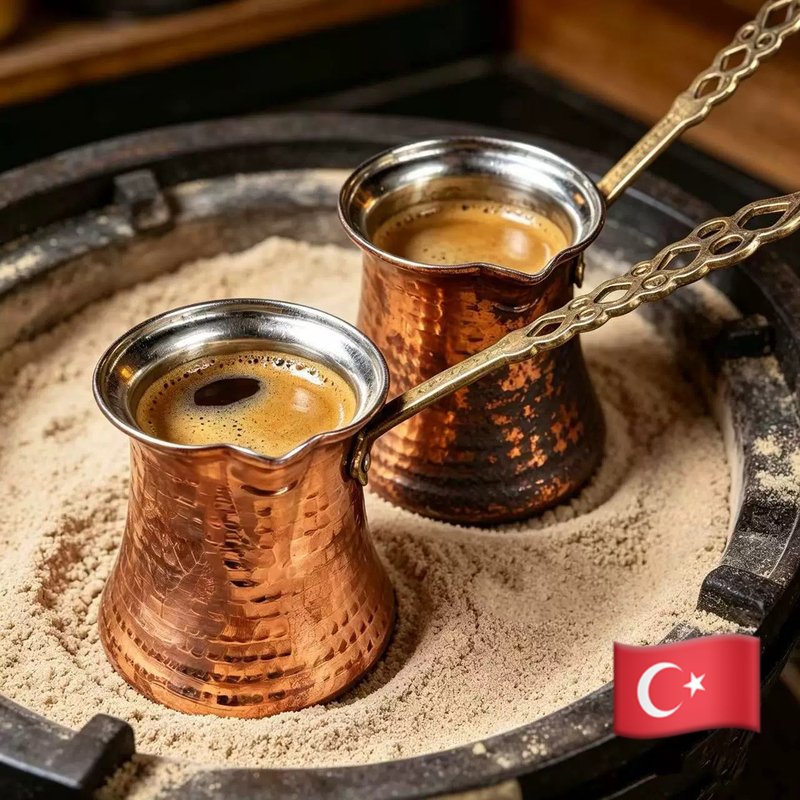 【Wholesale Source】Turkish Imported Hand-Hammered 0.7mm Thickened Copper Coffee Pot, Middle Eastern Open Flame Brewing Pot