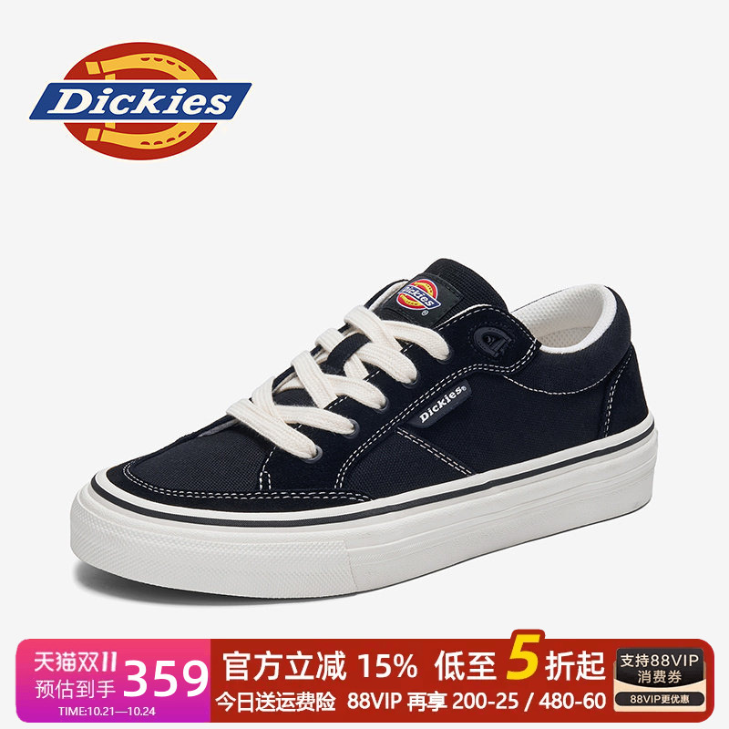 Dickies Canvas Shoes Men's Low-Top 2026 Autumn New Skate Shoes Breathable Men's Casual Shoes Men's Shoes