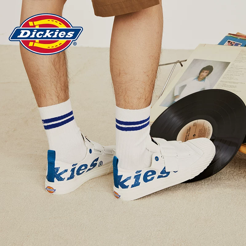 Мужские белые канвасовые туфли Dickies 2022 нового зимнего сезона, модная обувь осень-зима для ленивых повседневных мужских туфель