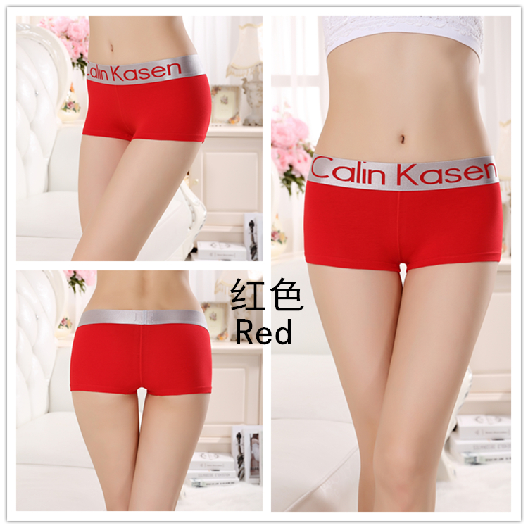 4 hộp quà tặng của phụ nữ đồ lót cotton của phụ nữ boxer quần hip cotton thoáng khí sexy eo thanh niên góc màu rắn