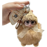 Кукла, милый брелок, плюшевая подвеска, лиса, енот, большие глаза, подарок на день рождения