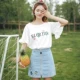 9,9 nhân dân tệ quần áo xử lý giải phóng mặt bằng phiên bản Hàn Quốc của mùa hè mới chín chín giảm béo áo thun trắng tay ngắn rộng