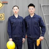 Джинсовый износостойкий комбинезон, осенний лонгслив, увеличенная толщина, защита от ожогов