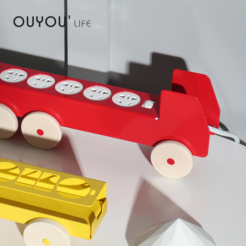 OUYOULIFE creative designer platoon metal car housing ins wind 6-hole position power socket decoration case