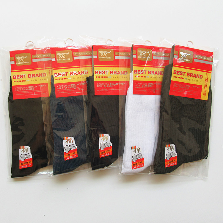 Bao bì cá nhân mùa thu và mùa đông nam vớ cotton đen và vớ trắng trở lại vớ chân tắm rửa quà tặng vớ tất dài qua đầu gối cho nữ