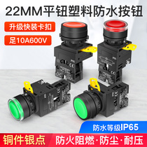 22mm control box button switch XB2 power supply NP2-BA31 with lamp flat button self-reset with lamp self-lock often open