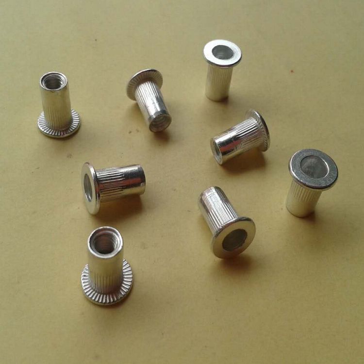 Manufacturer Direct Selling High Quality Flat Head Vertical Stripe Aluminum Pull Mother Aluminum Pull Cap Aluminum Pull Rivet Nut m4 * 5 9 * 11
