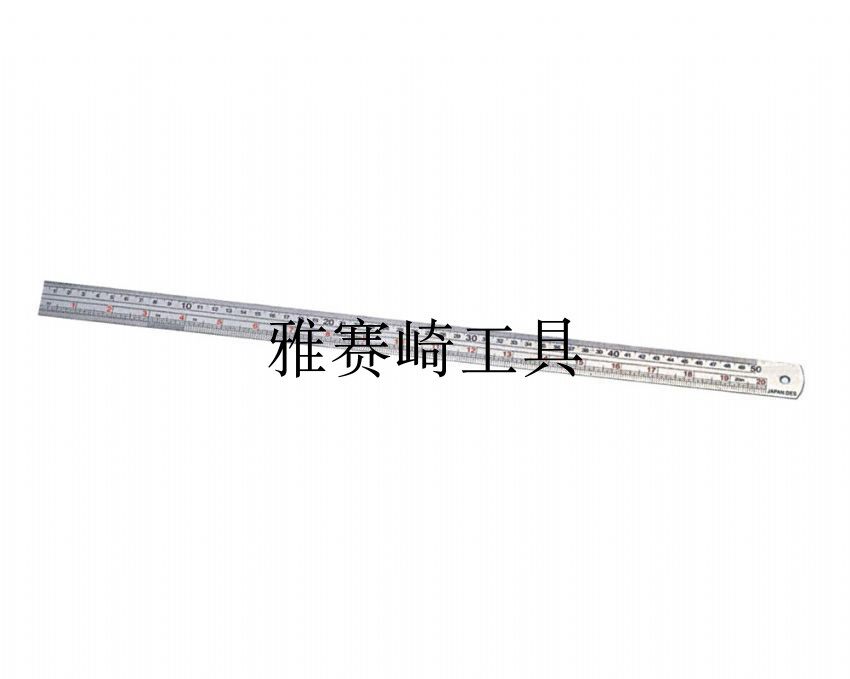 Yasaizaki ASAKI steel ruler stainless steel flat ruler double face metric AK 15cm ~ 100cm
