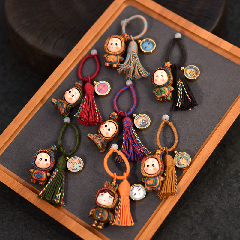 Star People Matching Tibetan-Style Tassel Pendant Bag Keychain Couple Souvenir Gift Star People Matching Tibetan-Style Tassel Pendant Bag Keychain Couple Souvenir Gift