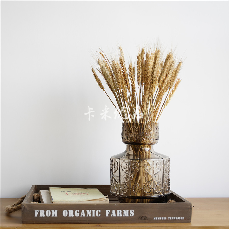Ins natural plant wheat wheat ear dried flower bag home decoration home window soft photo props