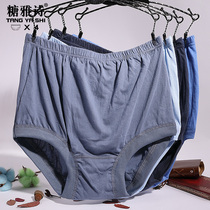  Middle-aged and elderly mens pure cotton underwear old man triangle dad grandpa old-fashioned shorts fat guy large size summer thin section