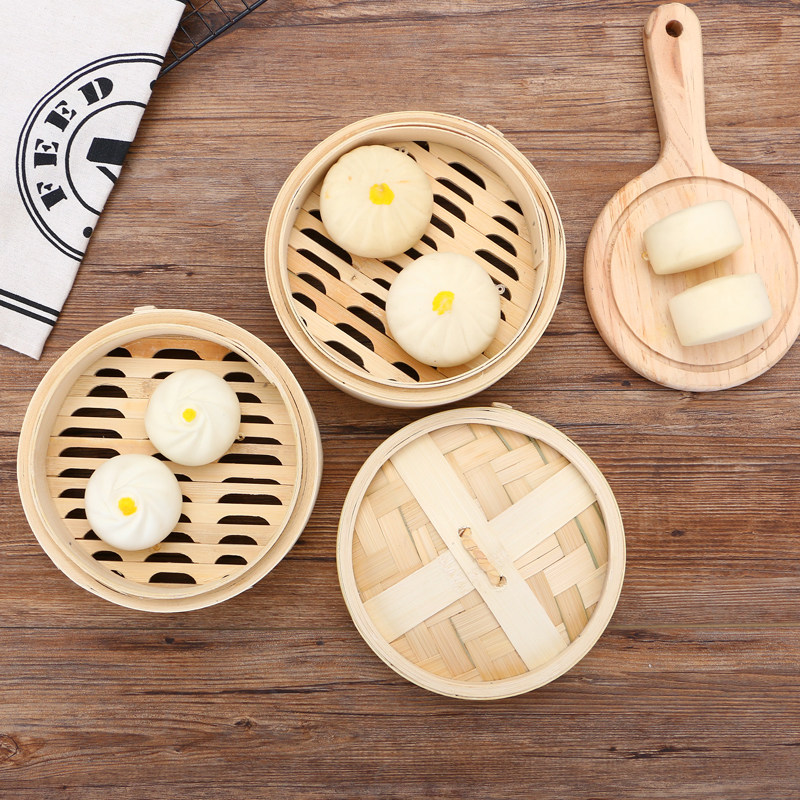 Bamboo steamer Commercial Xiaolongbao small steamer Mini bamboo steamer Handmade bamboo steamed bag steamed dumpling Shaxian small cage