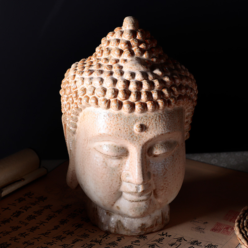Big Buddha amitabha tathagata furnishing articles ceramics first home decoration arts and crafts Chinese zen strange figure of Buddha
