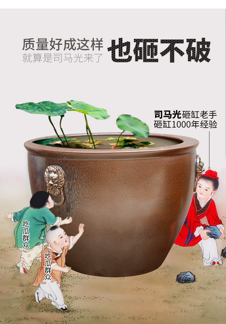 Royal three mud jingdezhen ceramics by hand tap courtyard tank aquarium hydroponic water lily lotus garden hotel