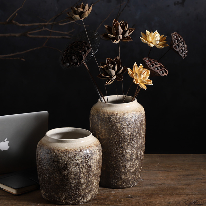 Vase furnishing articles sitting room dry flower hydroponic flower implement creative flower arranging flowers jingdezhen Chinese ceramic Vase restoring ancient ways