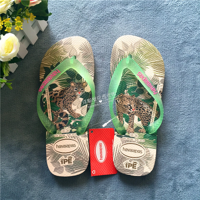 Havana Havaianas Ipe Tropical Rainforest Couple's Non-Slip Beach Flip-Flops Brazilian Genuine Product
