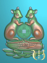 Rat rat counting money safe entry and exit fine carvings reliefs jade carvings JDP