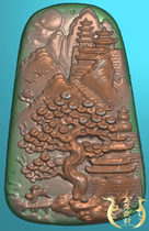 Landscape Figures Thick Mounted Landscape Figures Scan Fine Carving Relief Jade Carving JDP