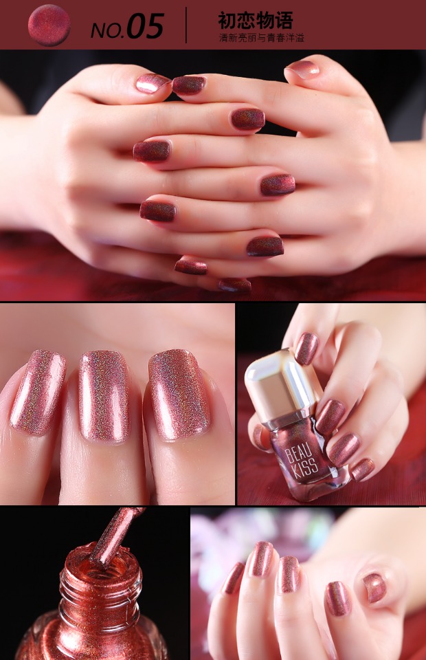 BK Diamond Symphony Laser đầy màu sắc Kim loại Crystal Sand Sơn Nail Ba Lan bền và không thể phủ - Sơn móng tay / Móng tay và móng chân sơn móng tay đen