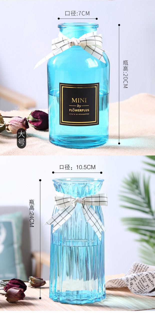Sáng tạo Châu Âu Bình thủy tinh Cây thủy canh Green Roy Lily Starry Hoa khô Bình hoa Phòng khách Sắp xếp hoa - Vase / Bồn hoa & Kệ bình cắm hoa ly