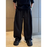 Летние тонкие шелковые дышащие штаны, свободный прямой крой