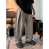 Летние тонкие шелковые дышащие штаны, свободный прямой крой