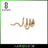 Blackhead/Blackhead Оригинальный дизайн Пара личная змея -обработанная титановая стальное стальное кольцо для костяного кольца Dy Right Ear
