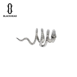 Blackhead/Blackhead Оригинальный дизайн Пара личная змея -обработанная титановая стальное стальное кольцо для костяного кольца Dy Right Ear