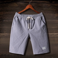 Thể thao mùa hè 5 năm quần nam cotton và linen shorts quần âu quần bãi biển mùa hè quần lớn phần mỏng thủy triều quần thể dục