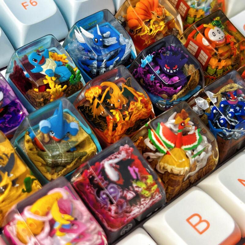 Pokémon Translucent Resin Personalized Keycaps for Mechanical Keyboard Sa Profile Pokémon Translucent Resin Personalized Keycaps for Mechanical Keyboard Sa Profile