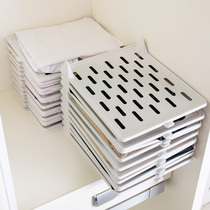 Lazy stacking board Wardrobe stacking clothes storage artifact Short-sleeved T-shirt pants shirt Finishing Cloakroom folding board