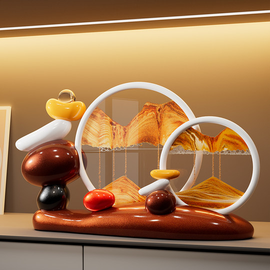 Время летит как река, картины с эффектом песка для гостиной, прихожей, тумбы под телевизор, винного шкафа, роскошные декорации для дома, офиса.