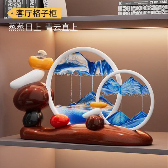 Время летит как река, картины с эффектом песка для гостиной, прихожей, тумбы под телевизор, винного шкафа, роскошные декорации для дома, офиса.